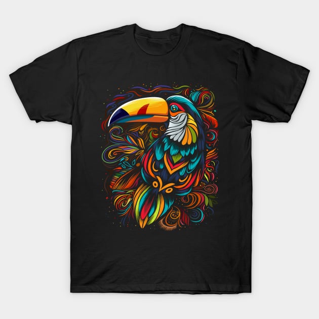 Tropical tribal toucan T-Shirt by albertocubatas